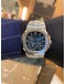 (UNUSED) PATEK PHILIPPE NAUTILUS 5712/1A BLUE DIAL MOON FACE 40MM AUTOMATIC UNISEX WATCH YEAR 2015 -FULL SET-