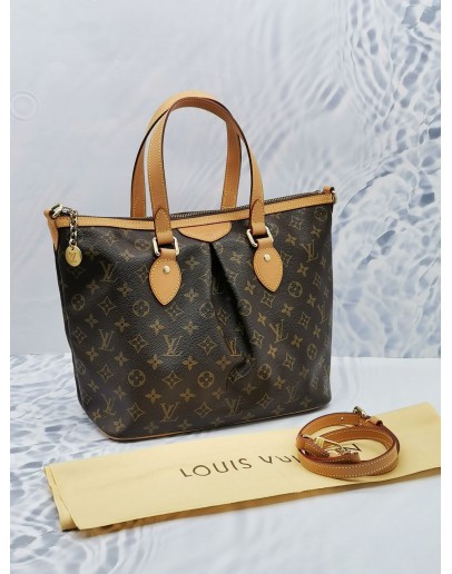 (LIKE NEW) LOUIS VUITTON PALERMO PM MONOGRAM CANVAS HANDLE AND CROSSBODY BAG