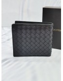 BOTTEGA VENETA INTRECCIATO BI-FOLD WALLET IN BROWN LEATHER