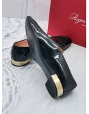 ROGER VIVIER ZIP LOAFER BLACK PATENT LEATHER SIZE 37 1/2 -FULL SET-