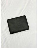 LOUIS VUITTON MULTIPLE WALLET IN BLACK TAIGA LEATHER 