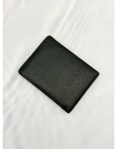 LOUIS VUITTON MULTIPLE WALLET IN BLACK TAIGA LEATHER 