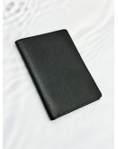 LOUIS VUITTON PASSPORT COVER IN BLACK TAIGA LEATHER 