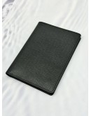 LOUIS VUITTON PASSPORT COVER IN BLACK TAIGA LEATHER 