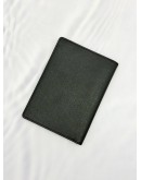 LOUIS VUITTON PASSPORT COVER IN BLACK TAIGA LEATHER 