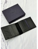 PRADA LOGO PLAQUE WALLET IN BLACK NYLON 