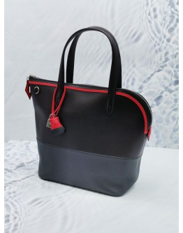 2019 HERMES TRANSAT SAILOR BAG IN BLACK/ BLEU NUIT/ ROUGE EVERCOLOR AND SWIFT LEATHER -FULL SET-