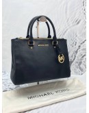 (LIKE NEW) MICHAEL KORS SUTTON SAFFIANO LEATHER IN BLACK WITH GOLD HARDWARE 