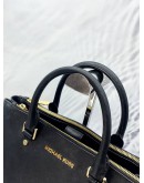 (LIKE NEW) MICHAEL KORS SUTTON SAFFIANO LEATHER IN BLACK WITH GOLD HARDWARE 