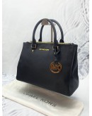 (LIKE NEW) MICHAEL KORS SUTTON SAFFIANO LEATHER IN BLACK WITH GOLD HARDWARE 