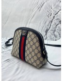 GUCCI OPHIDIA SMALL CROSSBODY BAG IN BLUE GG SUPREME CANVAS & LEATHER