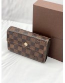 LOUIS VUITTON TRI-FOLD WALLET IN BROWN DAMIER EBENE CANVAS