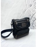 TUMI KERBY CROSSBODY BAG IN BLACK CANVAS & LEATHER