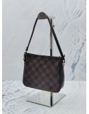 LOUIS VUITTON BROWN DAMIER EBENE CANVAS TROUSSE SHOULDER POUCH