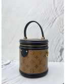 (LIKE NEW) LOUIS VUITTON CANNES IN BROWN MONOGRAM REVERSE CANVAS & BLACK CALF LEATHER