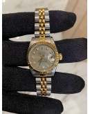 ROLEX LADY DATEJUST REF 69173 HALF 18K 750 YELLOW GOLD DIAMOND DIAL 26MM AUTOMATIC WATCH