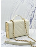 (LIKE NEW) 2023 CHANEL HANDLE FLAP CHAIN BAG MICROCHIP 