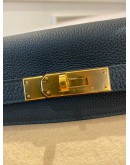 (LIKE NEW) 2018 HERMES KELLY 28 VERT CYPRESS TOGO LEATHER GOLD HARDWARE 