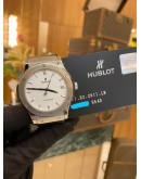 (LIKE NEW) HUBLOT CLASSIC FUSION TITANIUM REF 511.NX.2611.LR WHITE DIAL 45MM AUTOMATIC YEAR 2016 WATCH -FULL SET-