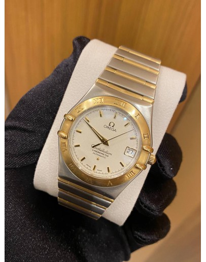 (LIKE NEW) OMEGA CONSTELLATION HALF 18K 750 YELLOW GOLD 36MM AUTOMATIC YEAR 2009 WATCH