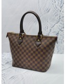 (LIKE NEW) LOUIS VUITTON SALEYA PM IN BROWN DAMIER EBENE CANVAS HANDLE BAG 