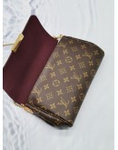 (LIKE NEW) LOUIS VUITTON FAVOURITE FLAP MONOGRAM CANVAS FLAP BAG WITH 2 REMOVABLE CHAIN & LEATHER STRAP