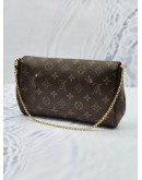 (LIKE NEW) LOUIS VUITTON FAVOURITE FLAP MONOGRAM CANVAS FLAP BAG WITH 2 REMOVABLE CHAIN & LEATHER STRAP