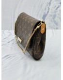 (LIKE NEW) LOUIS VUITTON FAVOURITE FLAP MONOGRAM CANVAS FLAP BAG WITH 2 REMOVABLE CHAIN & LEATHER STRAP