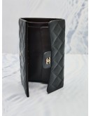 CHANEL FLAP LONG WALLET BLACK CAVIAR LEATHER WITH GOLD HARDWARE 