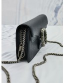 (LIKE NEW) GUCCI SUPER MINI DIONYSUS BLACK CALFSKIN LEATHER CROSSBODY CHAIN BAG