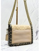 COACH HUTTON SHOULDER & CROSSBODY BAG IN BEIGE BROWN BLACK CC SIGNATURE CANVAS & CALFSKIN LEATHER