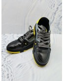 (LIKE NEW) LOUIS VUITTON LIMITED MIX MATERIALS TRAINER BLACK YELLOW SIZE 7 