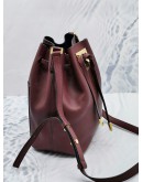 MICHAEL KORS MIRANDA CROSSBODY BUCKET BAG IN BURGUNDY LEATHER