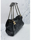 CHANEL MEDIUM IN THE MIX TOTE SHOULDER BAG IN BLACK QUILTED CALFSKIN LEATHER