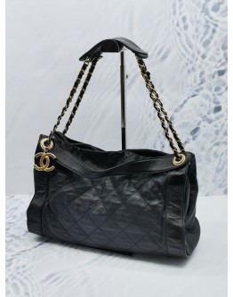 CHANEL MEDIUM IN THE MIX TOTE SHOULDER BAG IN BLACK QUILTED CALFSKIN LEATHER