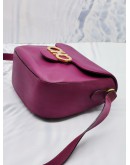 SALVATORE FERRAGAMO GRANCHINI CROSSBODY / SHOULDER FLAP BAG IN PURPLE LEATHER