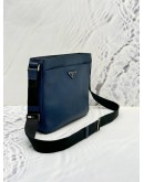 PRADA 2VH086 MESSENGER CROSSBODY BAG IN DARK BLUE SAFFIANO LEATHER