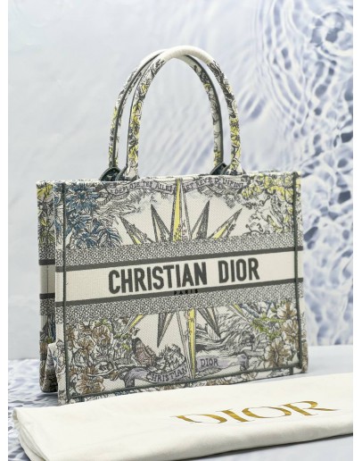 (LIKE NEW) CHRISTIAN DIOR BOOK TOTE MULTIPLE COLOR LIFE EMBROIDERY LIMITED EDITION BAG