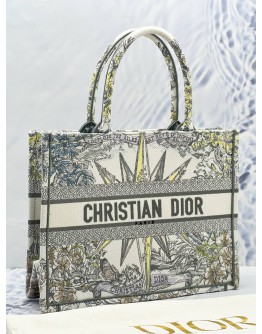 (LIKE NEW) CHRISTIAN DIOR BOOK TOTE MULTIPLE COLOR LIFE EMBROIDERY LIMITED EDITION BAG