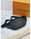 (UNUSED) 2024 MICROCHIP LOUIS VUITTON DISCOVERY BUMBAG PM BLACK EMBOSSED MONOGRAM SHADOW CALF LEATHER -FULL SET-