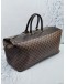 (LIKE NEW) LOUIS VUITTON GREENWICH GM HANDLE TRAVEL BAG IN BROWN DAMIER EBENE CANVAS WITH LEATHER TRIM