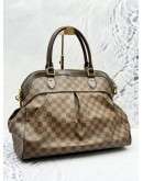 LOUIS VUITTON TREVI GM IN BROWN DAMIER EBENE CANVAS & CALFSKIN LEATHER