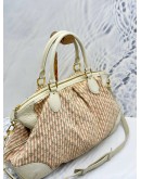 LOUIS VUITTON MARINA GM IN PINK MONOGRAM MINI LIN CANVAS & OFF WHITE LEATHER