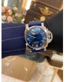 (LIKE NEW) 2022 PANERAI LUMINOR MARINA REF PAM01313 BLUE DIAL 44MM AUTOMATIC WATCH -FULL SET-