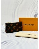 (UNUSED) LOUIS VUITTON KEY POUCH IN BROWN MONOGRAM CANVAS -FULL SET-