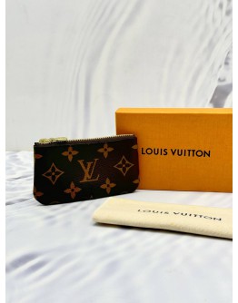 (UNUSED) LOUIS VUITTON KEY POUCH IN BROWN MONOGRAM CANVAS -FULL SET-