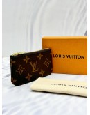 (UNUSED) LOUIS VUITTON KEY POUCH IN BROWN MONOGRAM CANVAS -FULL SET-