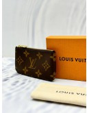 (UNUSED) LOUIS VUITTON KEY POUCH IN BROWN MONOGRAM CANVAS -FULL SET-