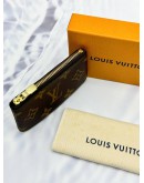 (UNUSED) LOUIS VUITTON KEY POUCH IN BROWN MONOGRAM CANVAS -FULL SET-