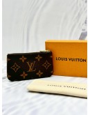 (UNUSED) LOUIS VUITTON KEY POUCH IN BROWN MONOGRAM CANVAS -FULL SET-